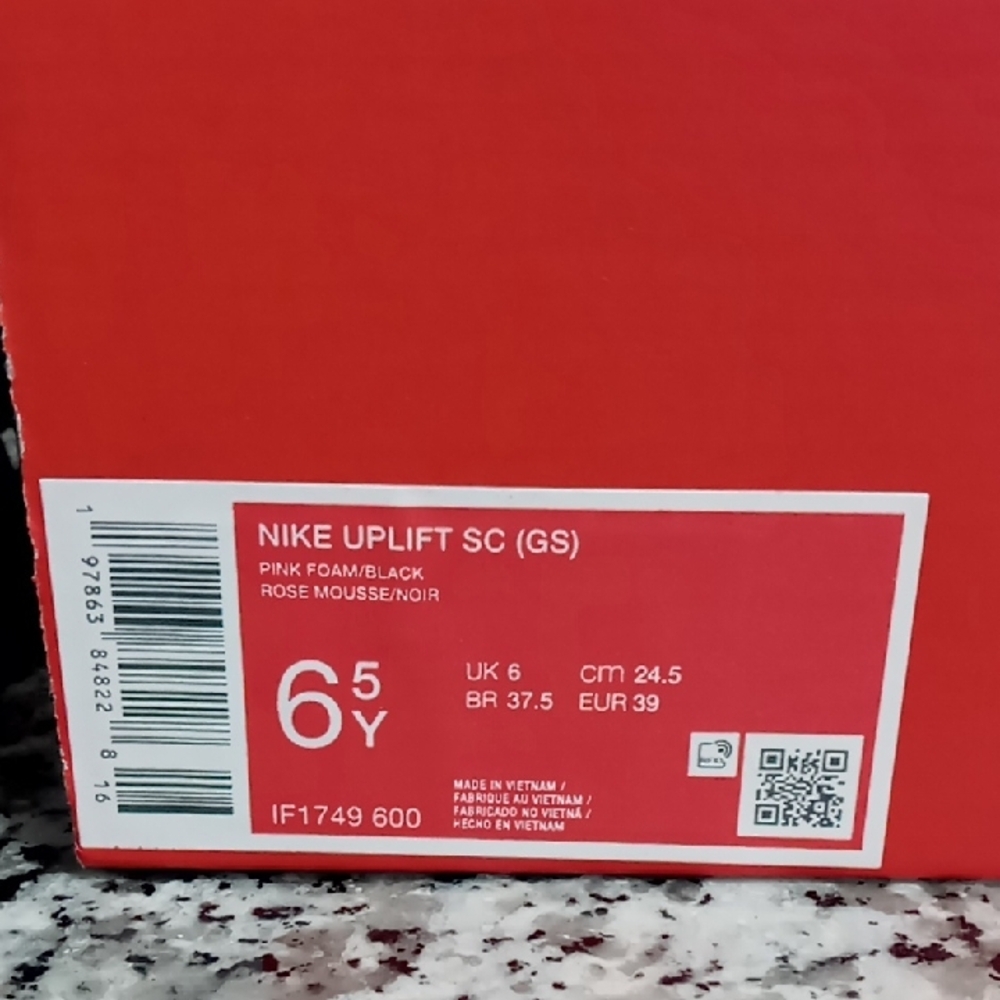 Brand New Nike Girls Uplift SC (GS) Size 6.5Y Pink Foam/ Black Rose Sneakers - Picture 11 of 11
